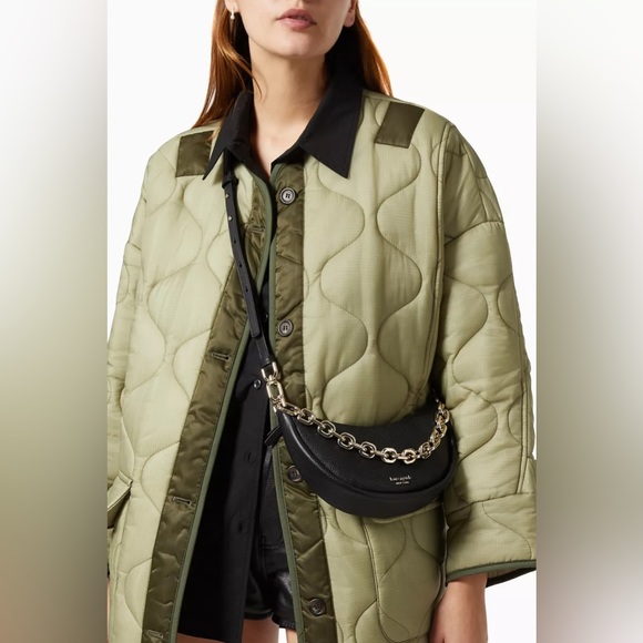 KATE SPADE NEW YORK Smile Small Crossbody Bag in Pebbled Leather Black - Picture 2 of 11